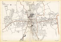 Brockton City, Massachusetts State Atlas 1891